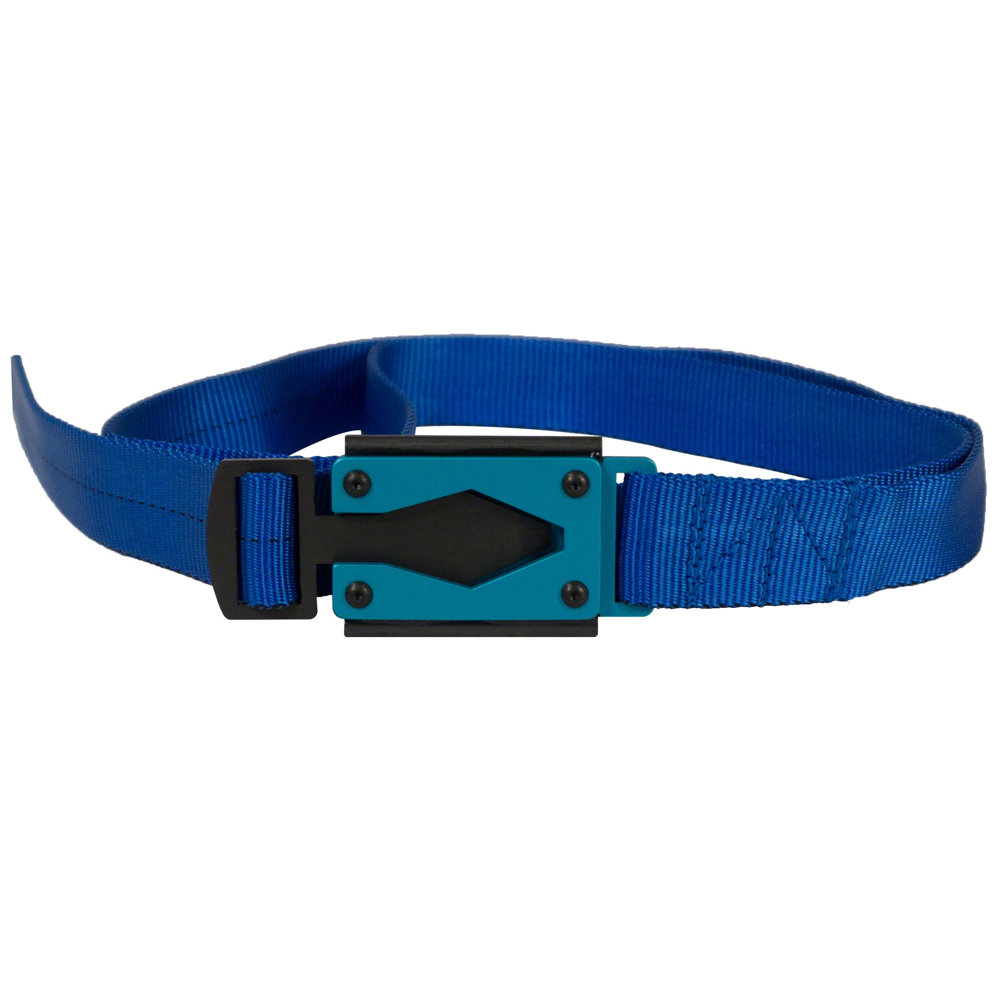 Rugged By Nature® Fire Buckle® Color, Blue Belt Made With Mil Spec Tubular Webbing. Light Blue Buckle Color. Made In USA