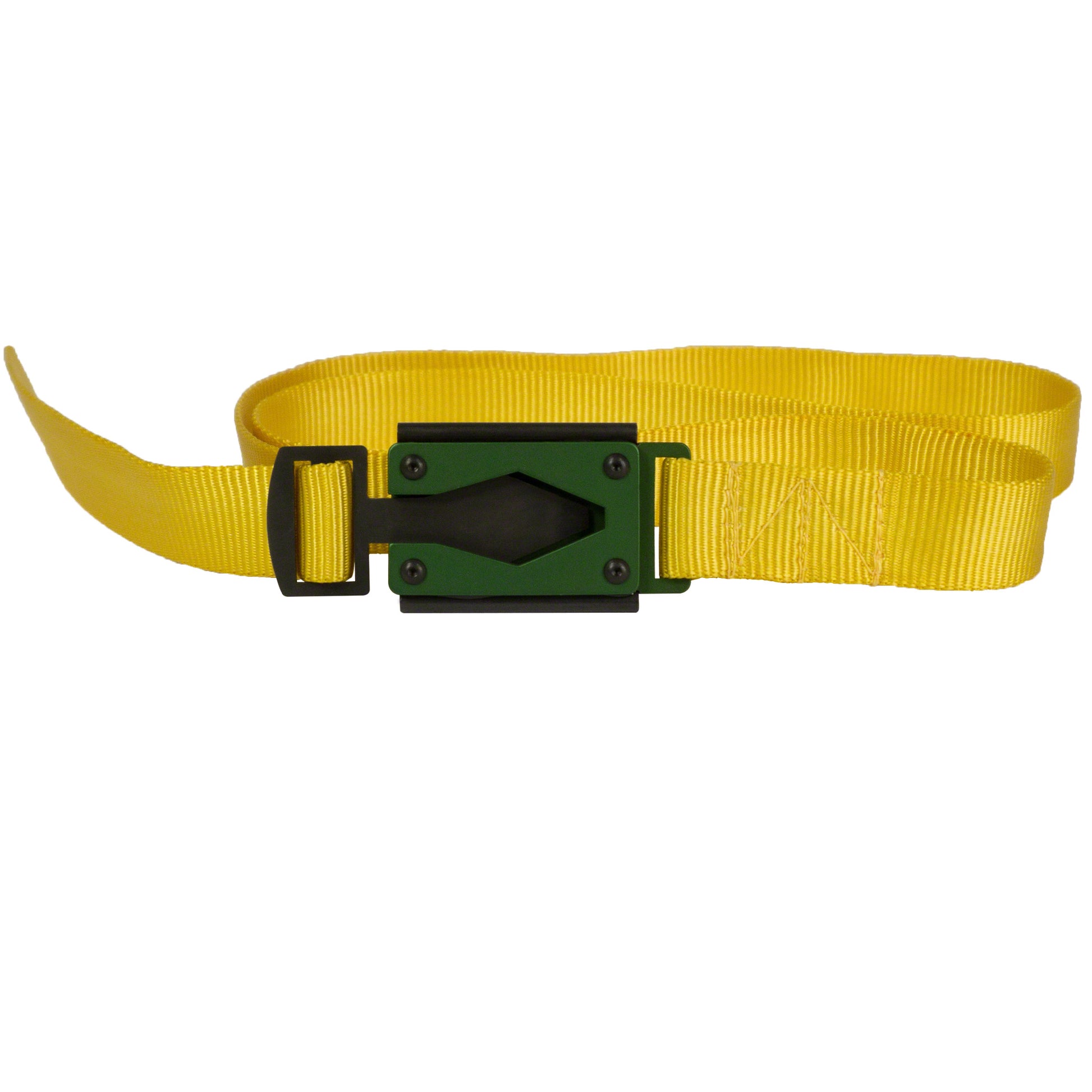 Rugged By Nature® Fire Buckle® Color, Yellow Belt. Green Buckle Color. Made In USA