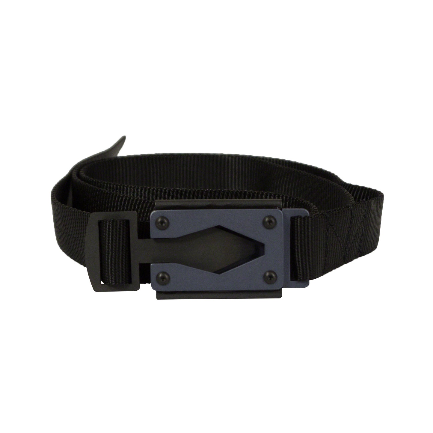 Rugged By Nature® Fire Buckle® Color, Black Belt Made With Mil Spec Tubular Webbing. Gun Metal Gray Buckle Color. Made In USA