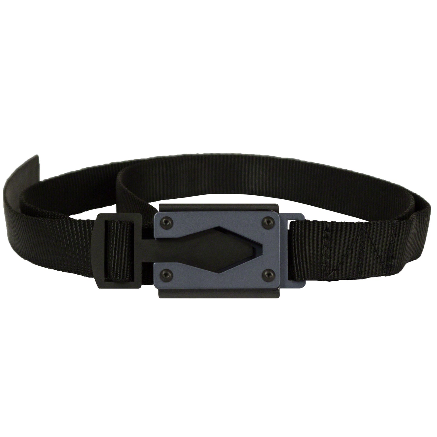 Rugged By Nature® Fire Buckle® Color, Black Belt. Gun Metal Gray Buckle Color. Made In USA