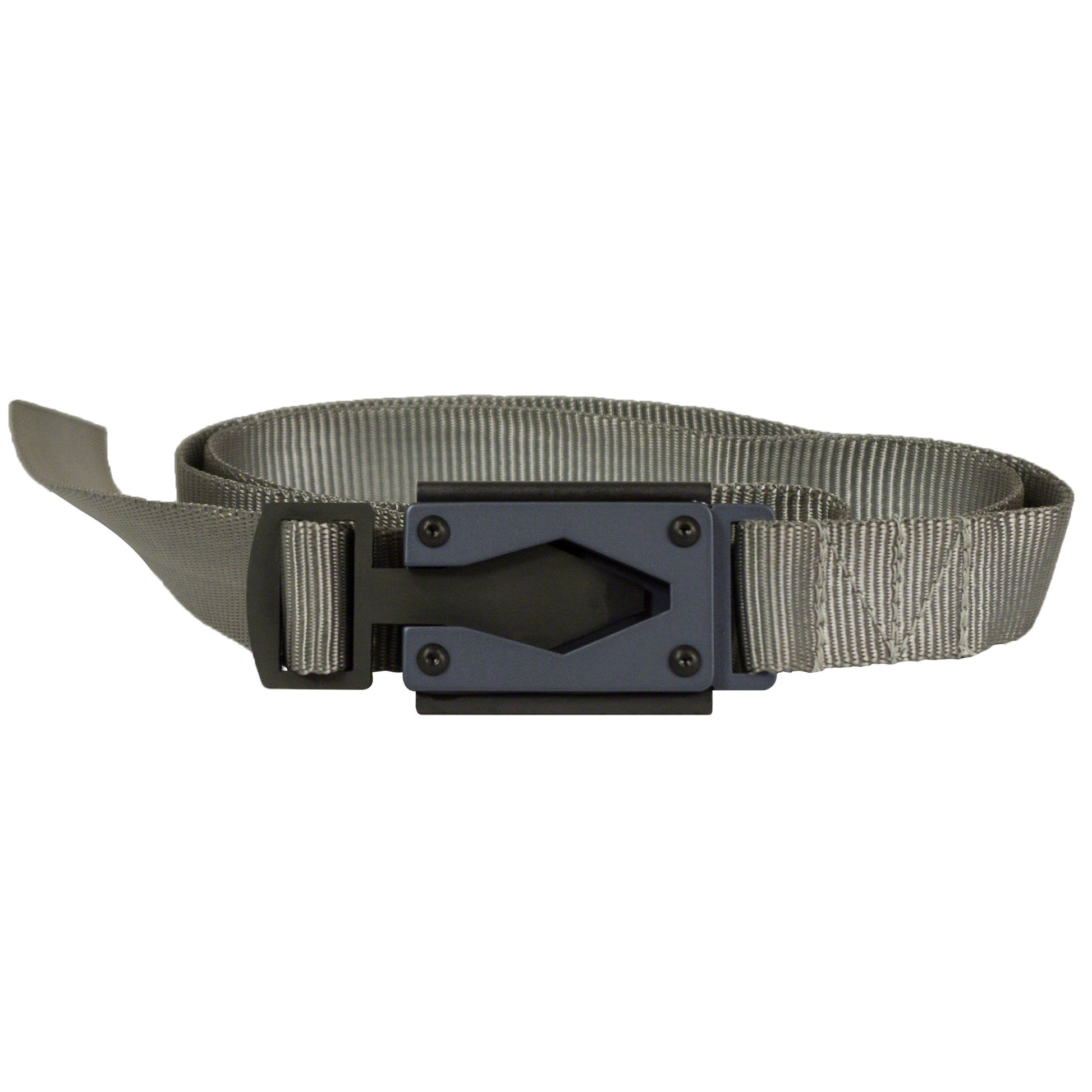 Rugged By Nature® Fire Buckle® Color, Silver Gray Belt. Gun Metal Gray Buckle Color. Made In USA